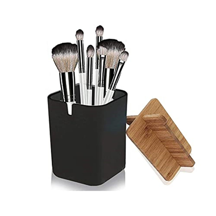 Latitude Run® Bamboo Toothbrush Holder, Bathroom Electric Kids Tooth